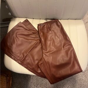 Blue Blush Chestnut Faux Leather Jacket NEW